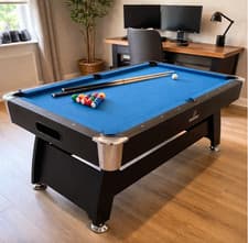 Image of 7ft Pool Table Professional Large Home Room Games Ball Return Full Accessory Kit
