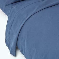 Image of Luxury Soft Linen Plain Flat Sheet Single, Double, King, Super King
