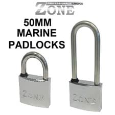 Image of ZONE MARINE 50mm STANDARD OR LONG SHACKLE KEYED ALIKE WEATHERPROOF PADLOCKS