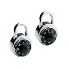 Image of Dial Type Combination locker Padlock - TWIN PACK - Hardened Steel Shackle - 40mm
