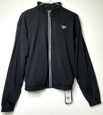Image of Reebok Zip Up Black White Speedwick Jacket Womens Size M New