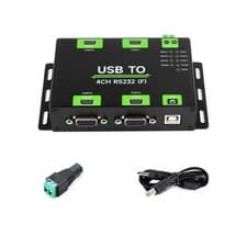 Image of Industrial Isolated USB to 4CH RS232 Converter USB to Serial Adapter