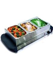 Image of 3 Pan Large Buffet Food Server & Warmer Hot Plate Tray