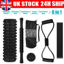 Image of Foam Fitness Roller for Deep Tissue Massage Grid Muscle Trigger Point Muscles