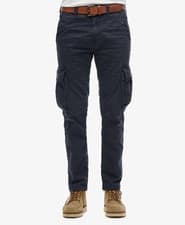 Image of Superdry Cargo Trousers Pants Bottoms Regular Fit Pockets Zip Fastened Blue