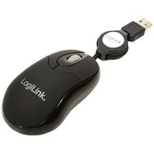 Image of LogiLink® Mouse Optical USB Mini With Retractable Cable