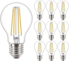Image of Philips GLS E27 LED Filament Bulb 7W(60W) Warm White 2700K 806lm Clear Glass