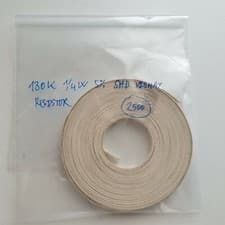 Image of 10 x 130K 1/4W 5% SMD VISHAY RESISTOR. (R484) CA395U2500F300721