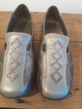 Image of Hotter Calypso Gold And Beige Ladys Slip On Size 5 Brand New