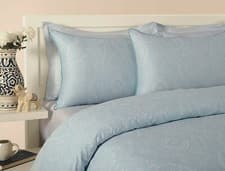 Image of Luxury 400TC Cotton Paisley Printed Grey Duvet Cover Pillowcases Bedding Set