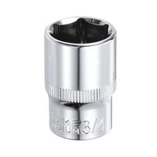 Image of 6-Point Socket 1/2" Drive by 3/4" SAE 1.5" Length CR-V Shallow Sockets