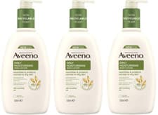 Image of 3 x Aveeno Daily Moisturising Body Lotion | Normal to Dry Skin Care 24hrs 500 ml