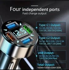 Image of Car USB Charger 4 USB Port For iPhone Samsung Universal Socket Adapter UK Seller