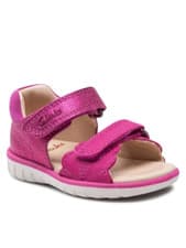 Image of BNIB Clarks Girls Toddler ROAM WING Pink Leather Sandals