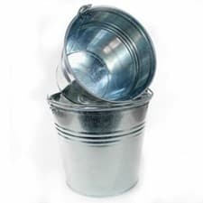 Image of Galvanised Bucket Heavy Duty Metal Pail 9,12,15,18 L Water Feed Coal Fire Ash