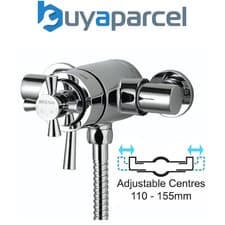 Image of Bristan Rio Exposed Dual Control Thermostatic Mixer Shower Valve 110mm - 155mm