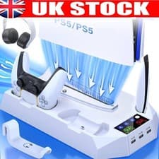 Image of PS5 Vertical Cooling Fan Stand Dock Controller Charger Station For Playstation 5
