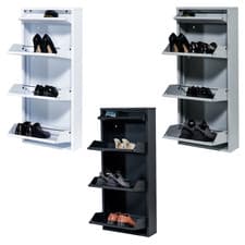 Image of Atahome Metal Slim Shoe Cabinet Shoe Storage for hallway 2,3,3 Extra,4,5 Drawers