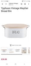 Image of Typhoon Living bread bin metal mayfair retro