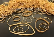 Image of Assorted Natural Rubber Bands Mixed 454g 1lb Various Different Sizes