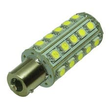 Image of BA15S 30SMD 12v 24v (10-30v) DC 6W Cool White LED Bulb Caravan Boat 2024