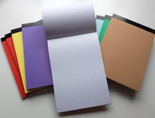 Image of NOTEPAD A5 PLAIN OR RULED WHITE PAPER MEMO NOTEBOOK JOTTER 50 SHEETS PER PAD