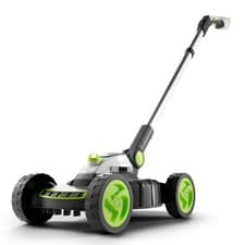 Image of Gtech SLM50 Small Alloy Steel Lawnmower | Cordless Electric Grey/Green/White