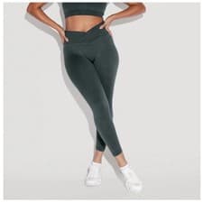Image of POPFLEX Seamless Hourglass Leggings in Magical Forest Dark Green Size Small