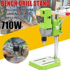Image of 5 Speed Pillar Drill 710W Press Bench Top Mounted Drilling Machine Stand UK
