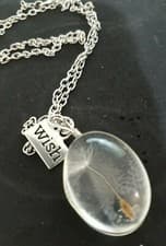 Image of WISH GLASS DANDELION SEED NECKLACE