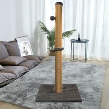 Image of 74CM TALL LARGE CAT SCRATCHING POST STRONG NATURAL SISAL POLE HEAVY DUTY BASE UK