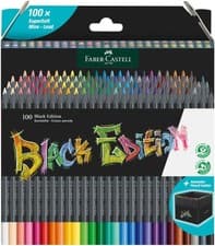 Image of Faber-Castell Black Edition Colour Pencils, Cardboard 100 count (Pack of 1)