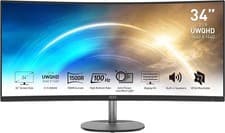 Image of MSI PRO MP341CQ 34" Curved Monitor, 1500R, UWQHD 3440 x 1440, 100Hz, 4ms Refurb