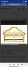 Image of Wooden Garden Bench Solid Wood Park Furniture 2 Seater Patio Deck Hardwood Seat