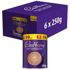 Image of Cadbury Drinking Hot Chocolate 250g Pack of 6 - £19.99
