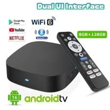 Image of Android 16.0 TV Box Media Player 8GB RAM 128GB 8K 4K Dual WiFi UK . Stock