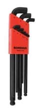 Image of BONDHUS Allen Key Set Stubby Ball End Hex 9pcs Metric 1.5mm-10mm SBLX9 16599
