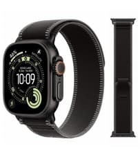 Image of Genuine Apple Watch Ultra 49mm BLACK / CHARCOAL Trail Loop S/M - Black Titanium