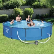Image of Swimming Pool 12ft x 30" Steel Frame Pro Max™ Pool Set with Pump Bestway
