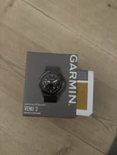 Image of GARMIN Venu 3 - Slate with Black Leather Band & Black Silicone Band (Brand New )