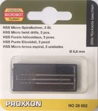 Image of PROXXON HSS Micro Drills - 0.8mm (Ptk 3) 28852 From RDGTools
