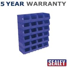 Image of Sealey Plastic Storage Bin 150 x 240 x 130mm Blue Pack of 24 TPS324B