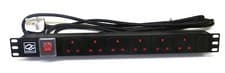 Image of 19” 1U 6 Way Rack Mount Power Distribution Unit PDU For Data Lan Cabinet Switch