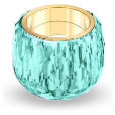 Image of Swarovski Nirvana Ring Aqua Blue Gold-Tone Finish