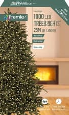 Image of Premier 1000 LED Multi-Action TreeBrights Christmas Tree Lights Timer WARM WHITE