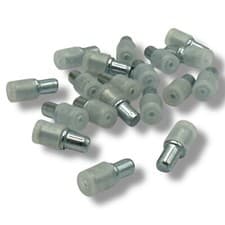 Image of Glass Shelf Supports Plug in Steel Pegs Pins 5mm / Kitchen Shelf Pins with Cap