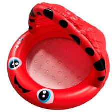 Image of Kids Inflatable Baby Play Pool with Shade Ladybird Red Paddling Pool Age 2 Plus