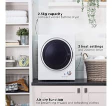 Image of Russell Hobbs RH3VTD800 Compact Vented Tumble Dryer 2.5kg Capacity White