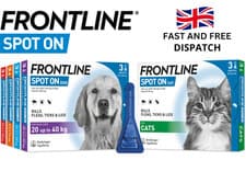 Image of FRONTLINE SPOT ON & PLUS CAT & DOG Flea Lice Tick Treatment Solution Kills Fleas
