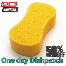 Image of Jumbo Sponge Large Size Car Wash Washing Valeting Cleaner Sponge UK
